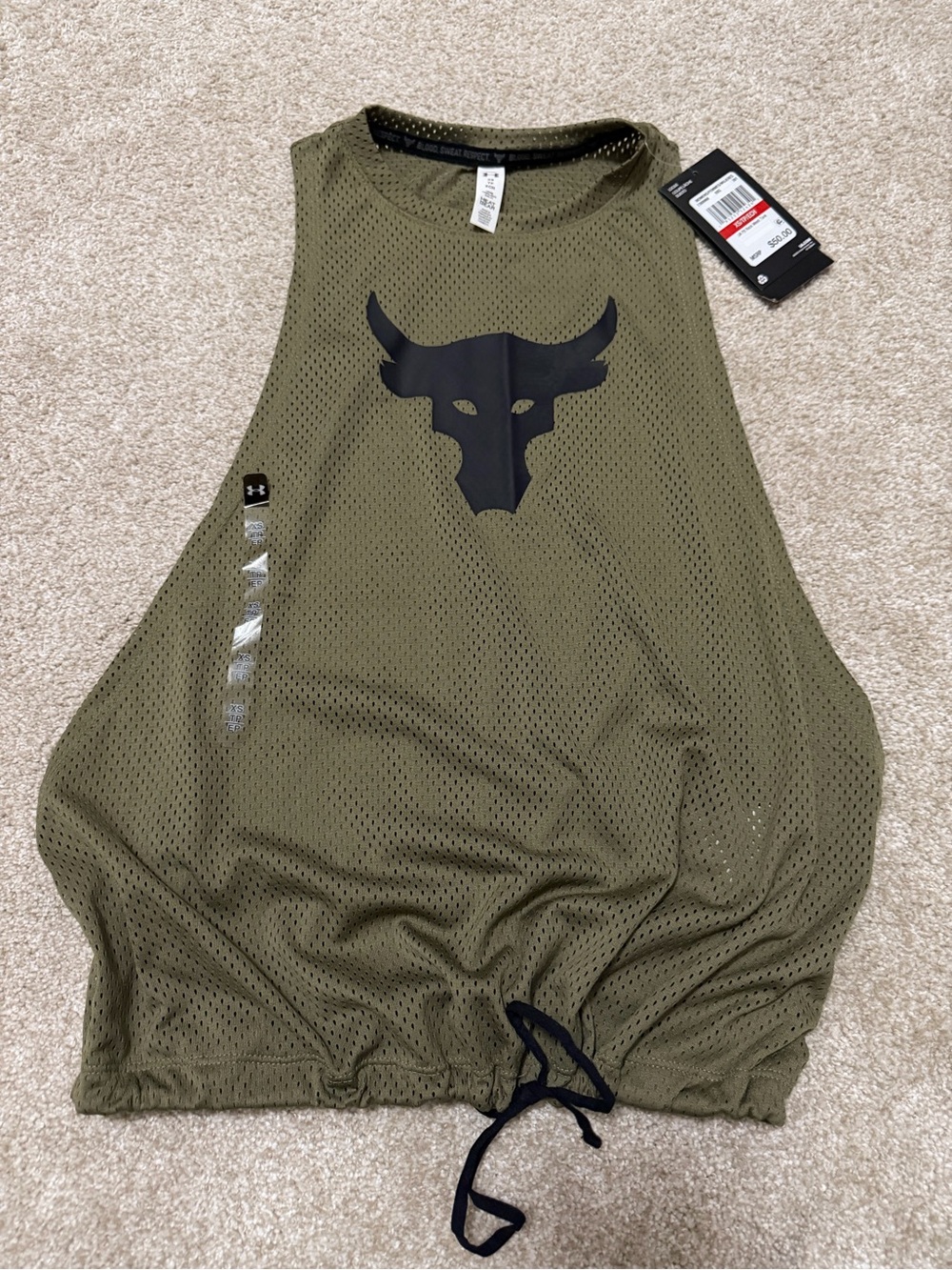 NEW Under Armour Project Rock mesh tank, XS